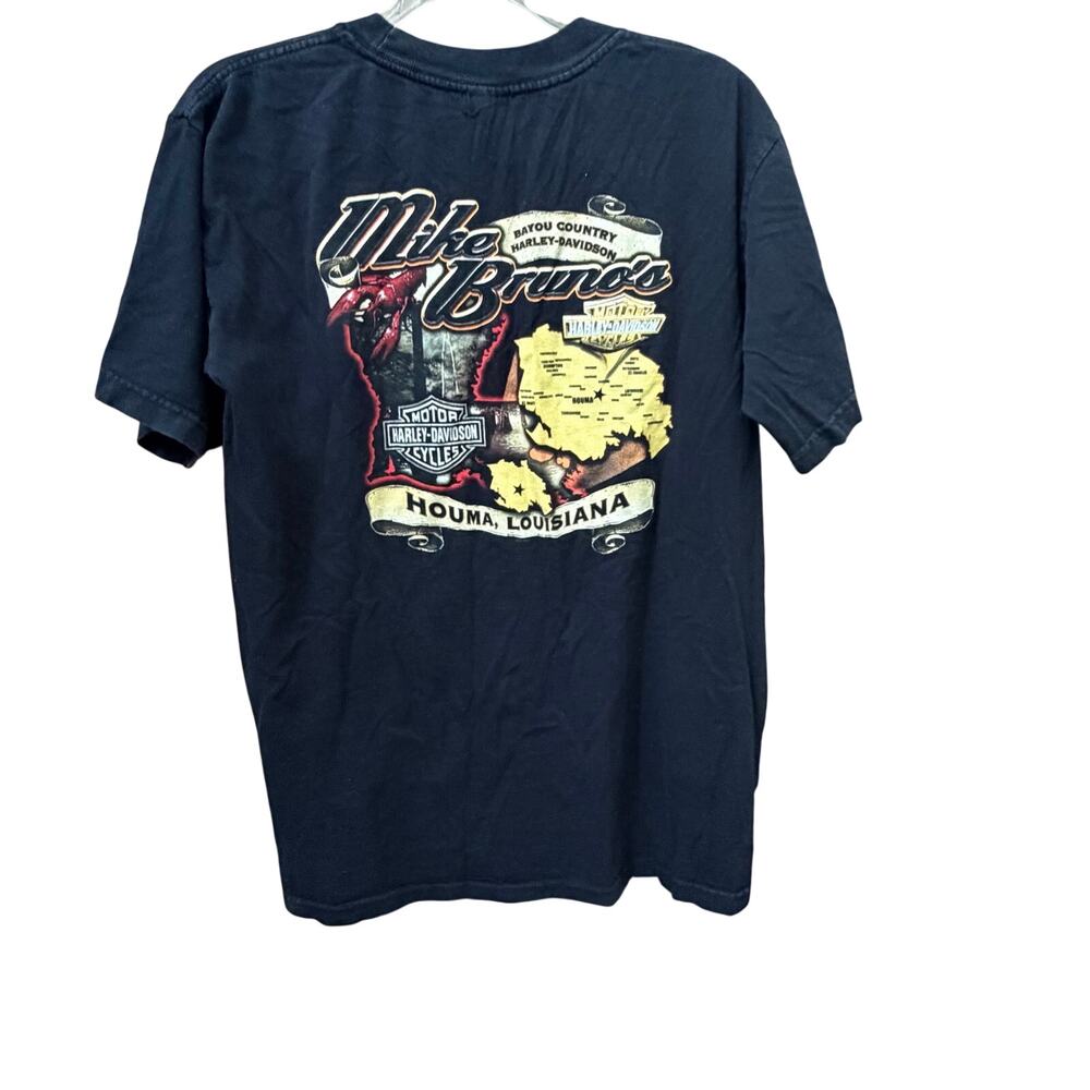 Harley Davidson 2004 Mens Biker Motorcycle Tee Double Sided Medium Large